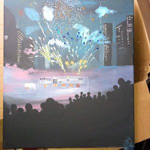 Hand painted ACRYLIC gloss cotted paintings